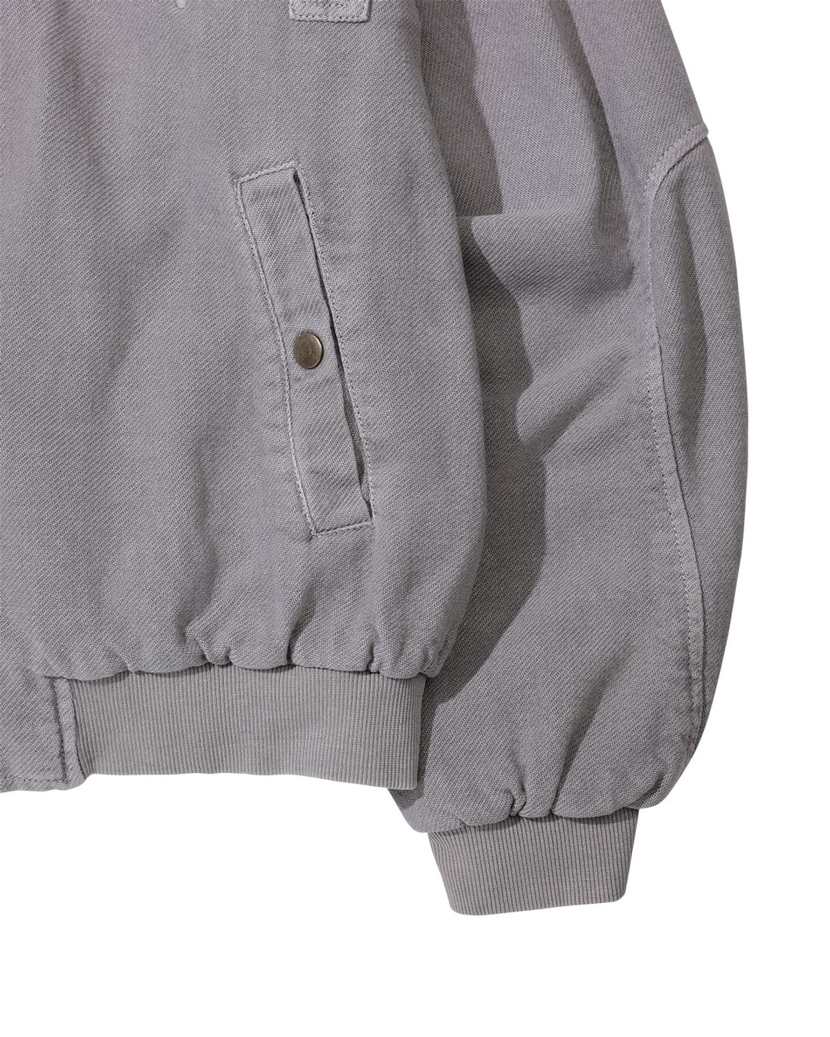 더뮤지엄비지터(THEMUSEUMVISITOR) HEART EMBROIDERY WASHED JACKET (LIGHT PURPLE)