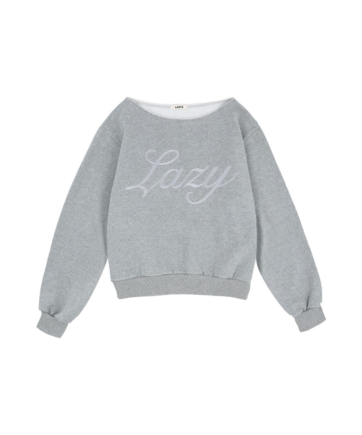 레이지지(LAZYZ) 슬로우 멜로우 데일리 오프숄더 스웻셔츠 (3색상)