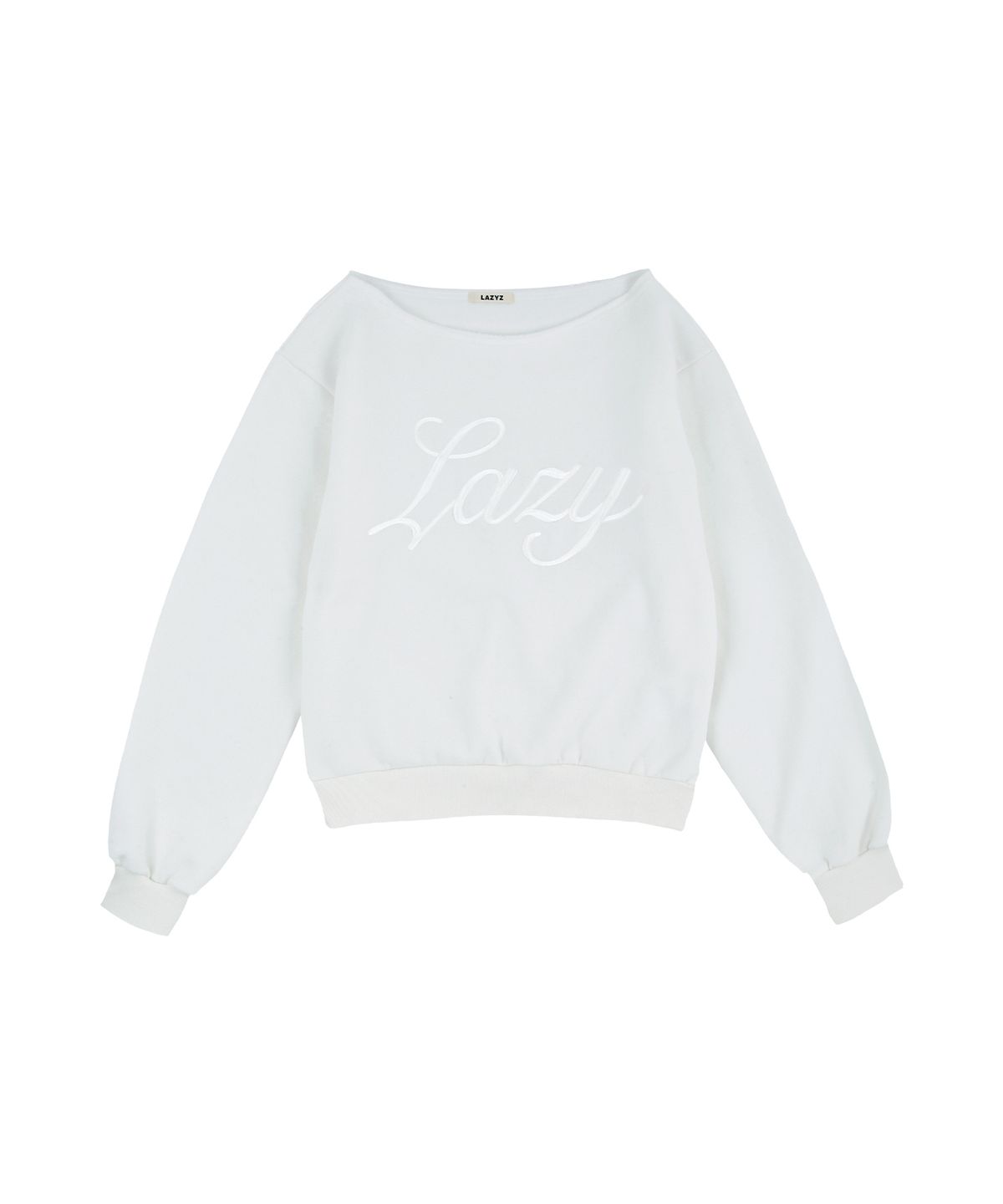 레이지지(LAZYZ) 슬로우 멜로우 데일리 오프숄더 스웻셔츠 (3색상)
