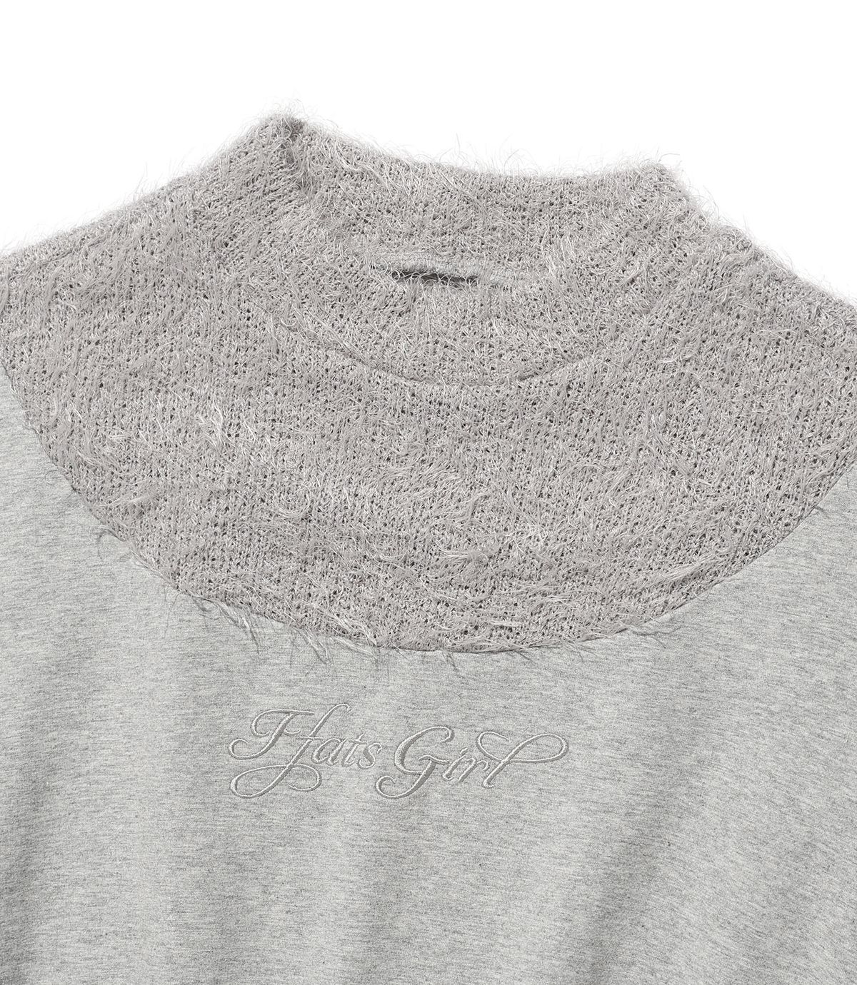 나이스고스트클럽(NICEGHOSTCLUB) FFATS GIRL MOCKNECK L/S TEE_GREY(NG2FFFT560A)