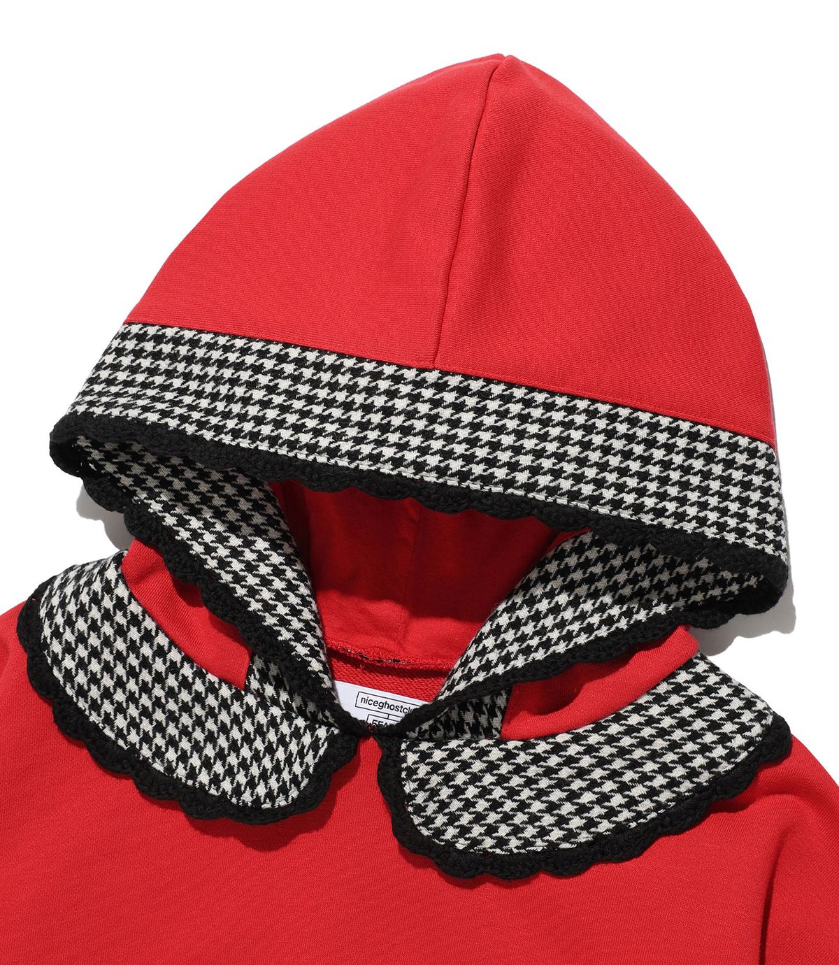 나이스고스트클럽(NICEGHOSTCLUB) FFATS ROUND COLLAR HOODIE_RED(NG2FFUM410A)