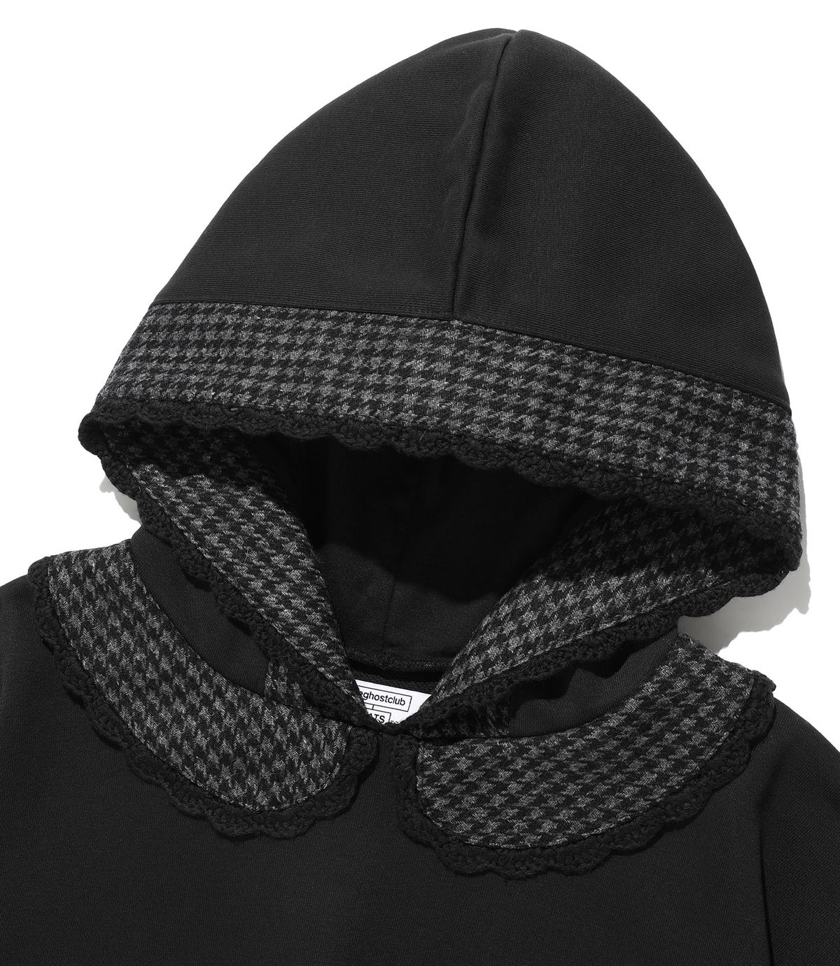 나이스고스트클럽(NICEGHOSTCLUB) FFATS ROUND COLLAR HOODIE_BLACK(NG2FFUM410A)
