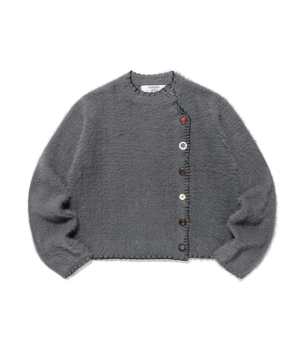 나이스고스트클럽(NICEGHOSTCLUB) FFATS BUTTON CARDIGAN_GREY(NG2FFFK683A)