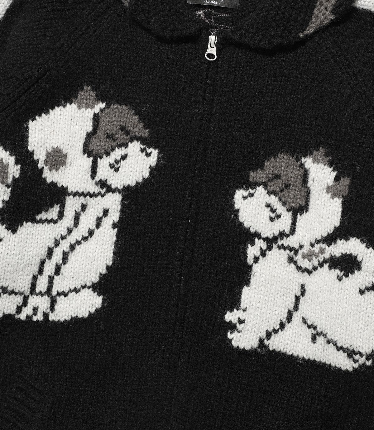 나이스고스트클럽(NICEGHOSTCLUB) DEVIL COWICHAN SWEATER_BLACK(NG2FFUK680A)