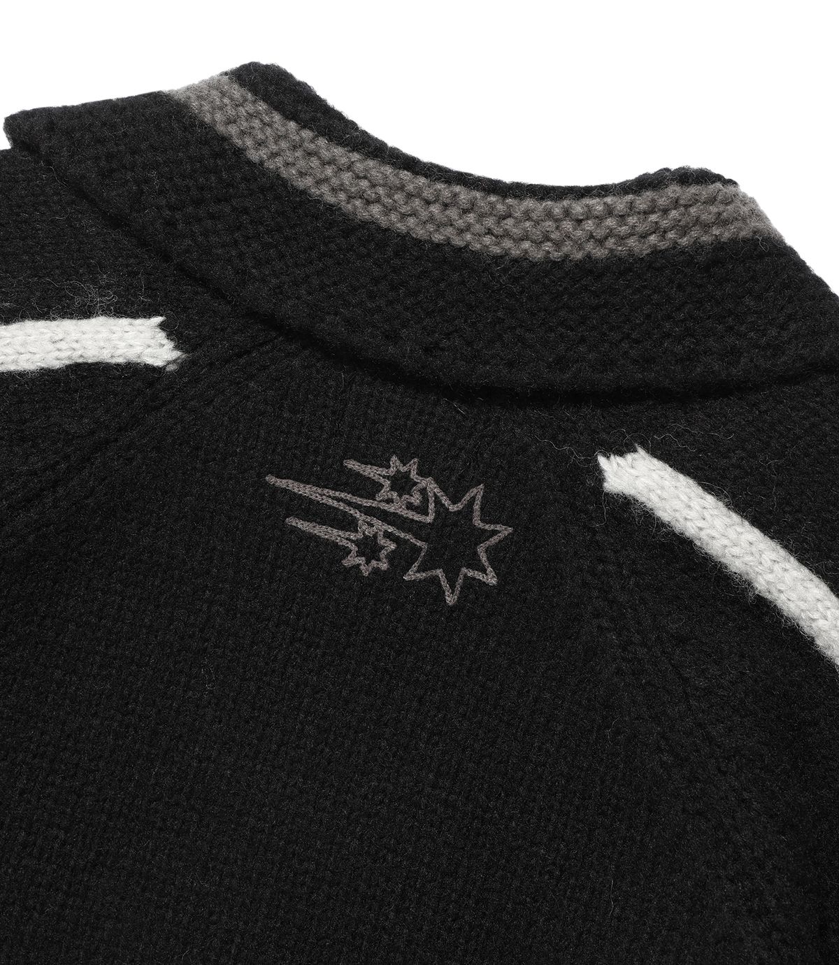나이스고스트클럽(NICEGHOSTCLUB) DEVIL COWICHAN SWEATER_BLACK(NG2FFUK680A)
