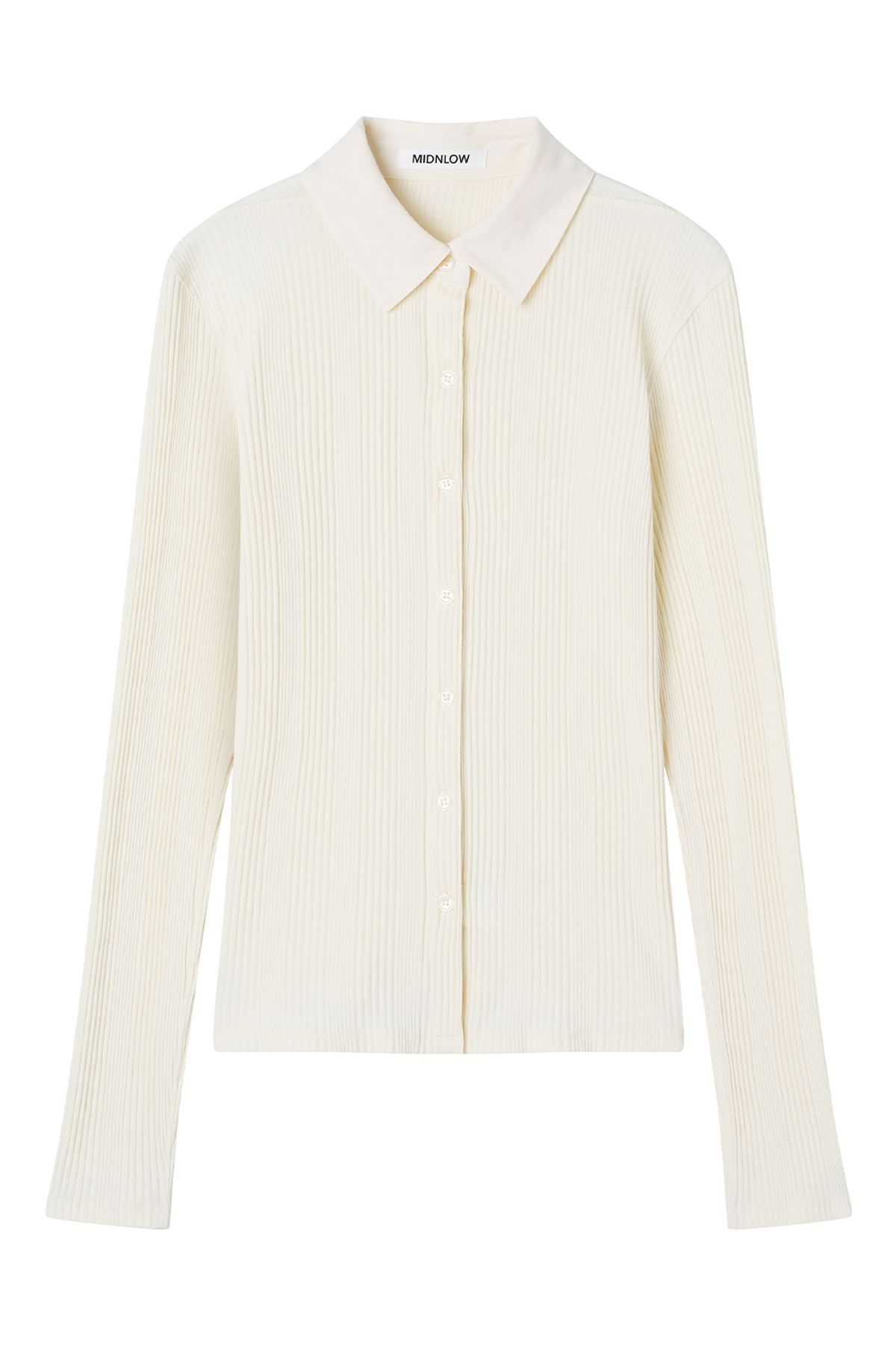 미드앤로우(MIDNLOW) Long Sleeve Polo T-shirts (Cream)