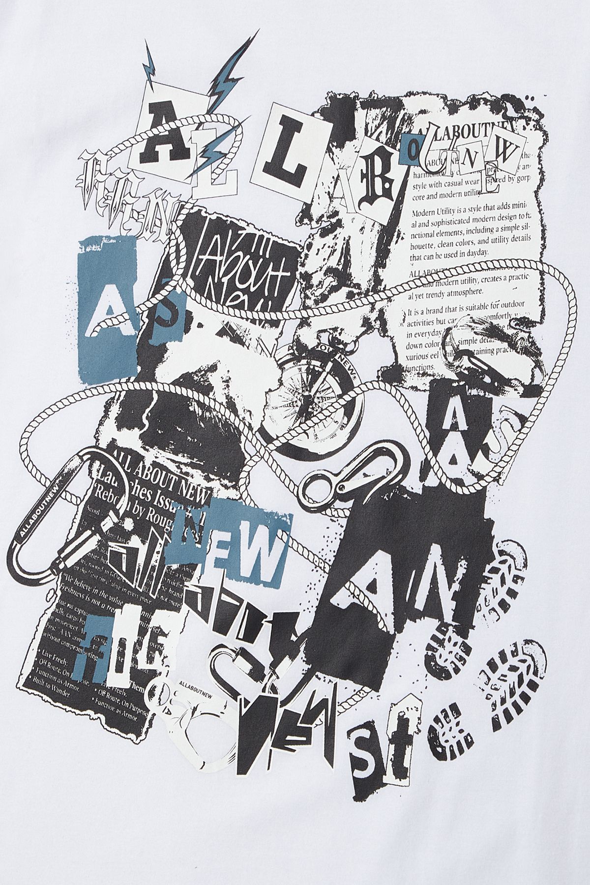 올어바웃뉴(ALL ABOUT NEW) 그래피티 변형 쭉티 화이트 ANZ3TR02AWH