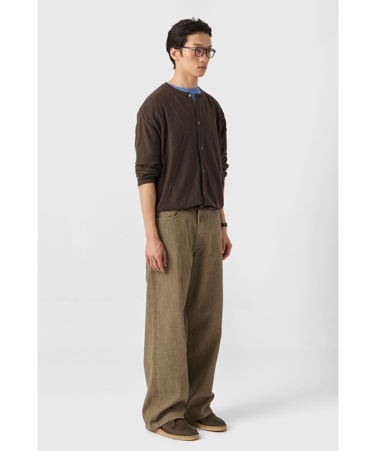 유스(YOUTH) Wide Denim Pants - Olive