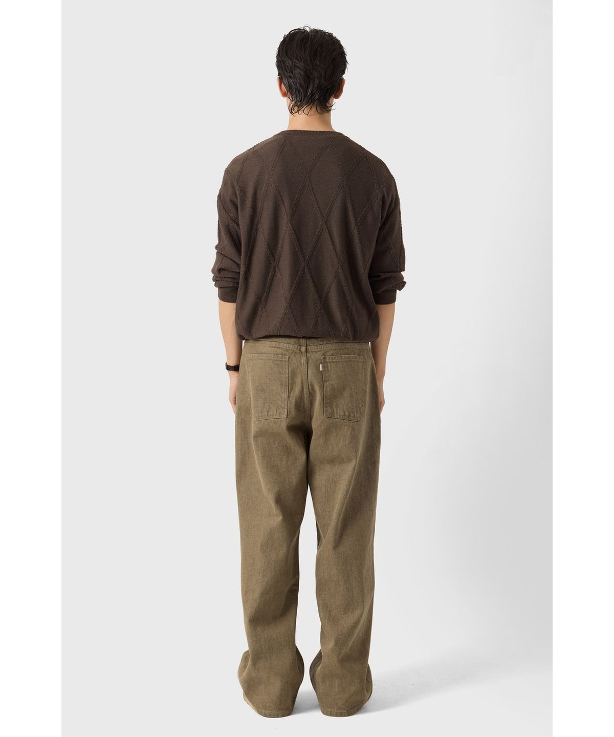 유스(YOUTH) Wide Denim Pants - Olive
