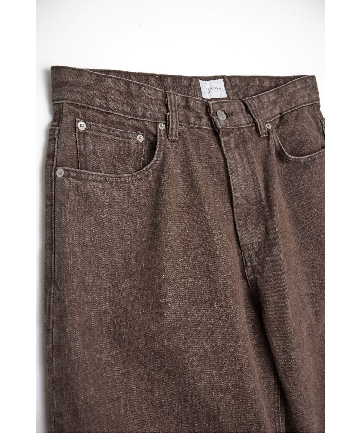 유스(YOUTH) Wide Denim Pants - Brown