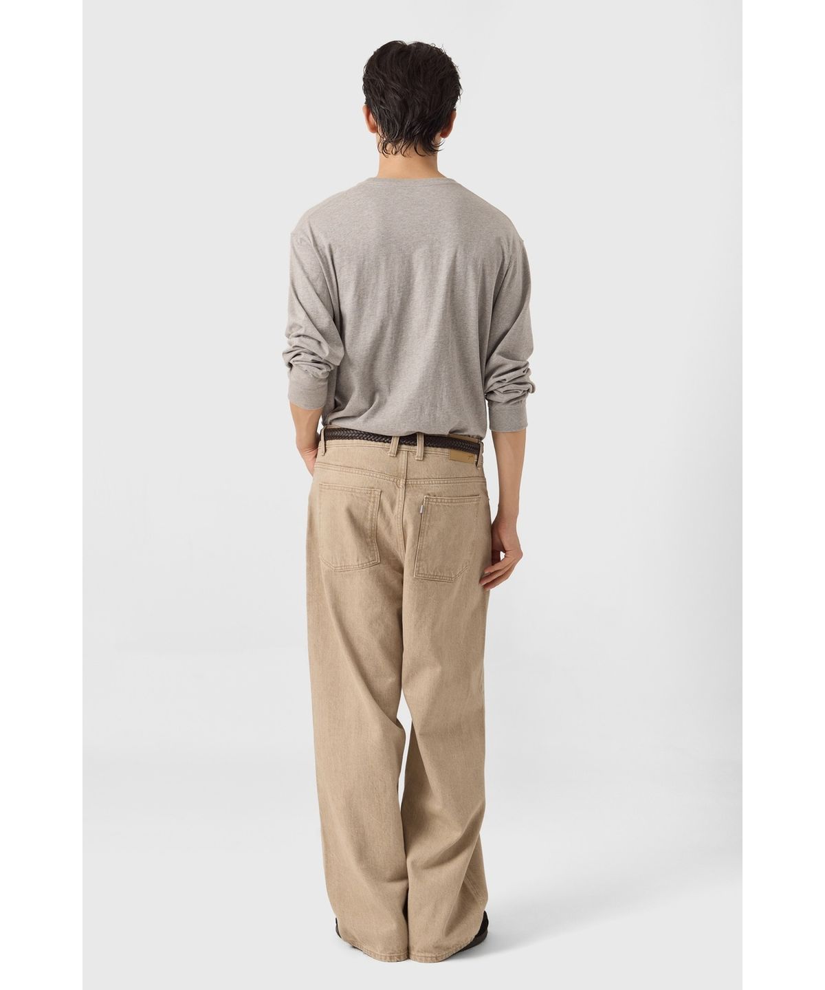 유스(YOUTH) Wide Denim Pants - Sand Beige