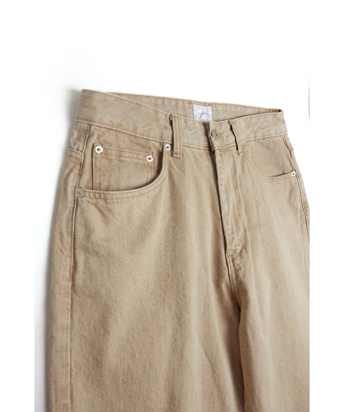 유스(YOUTH) Wide Denim Pants - Sand Beige