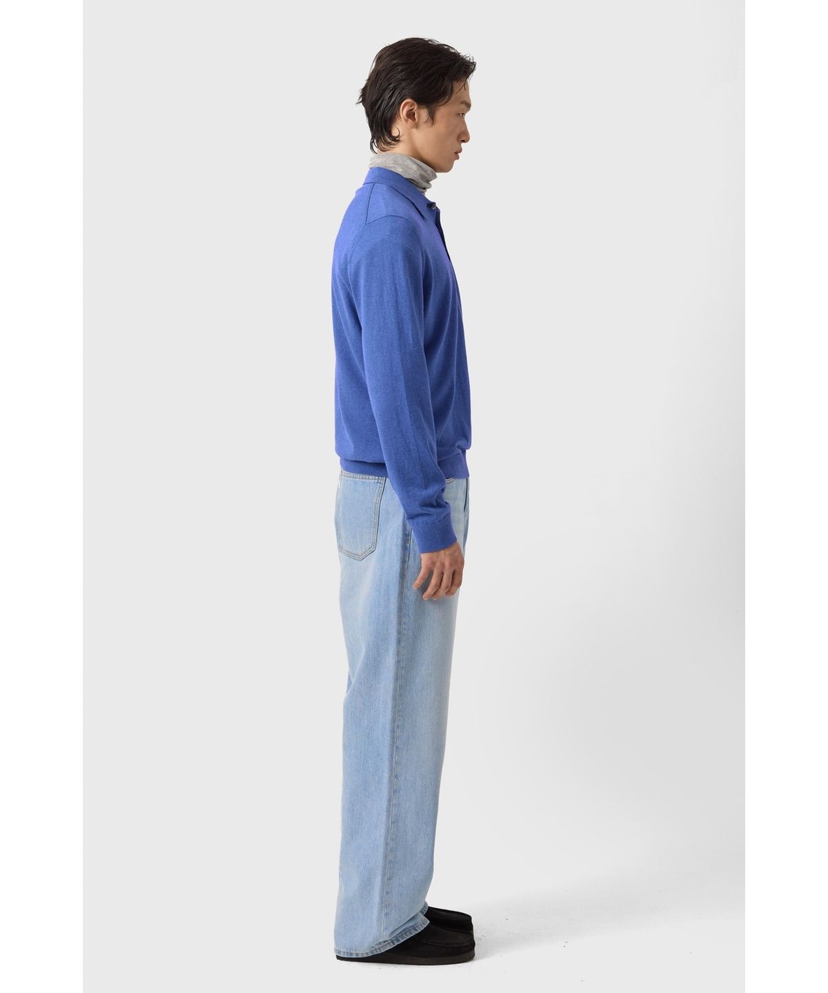 유스(YOUTH) Wide Denim Pants - Light Blue