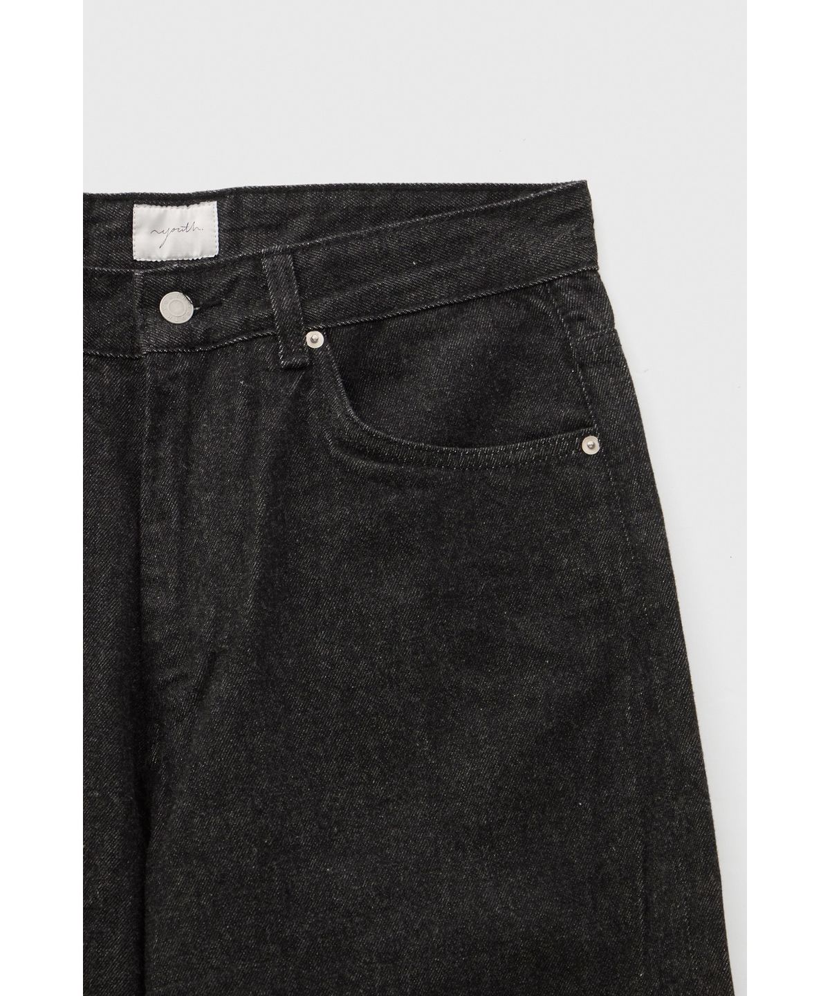 유스(YOUTH) Wide Denim Pants - Washed Black