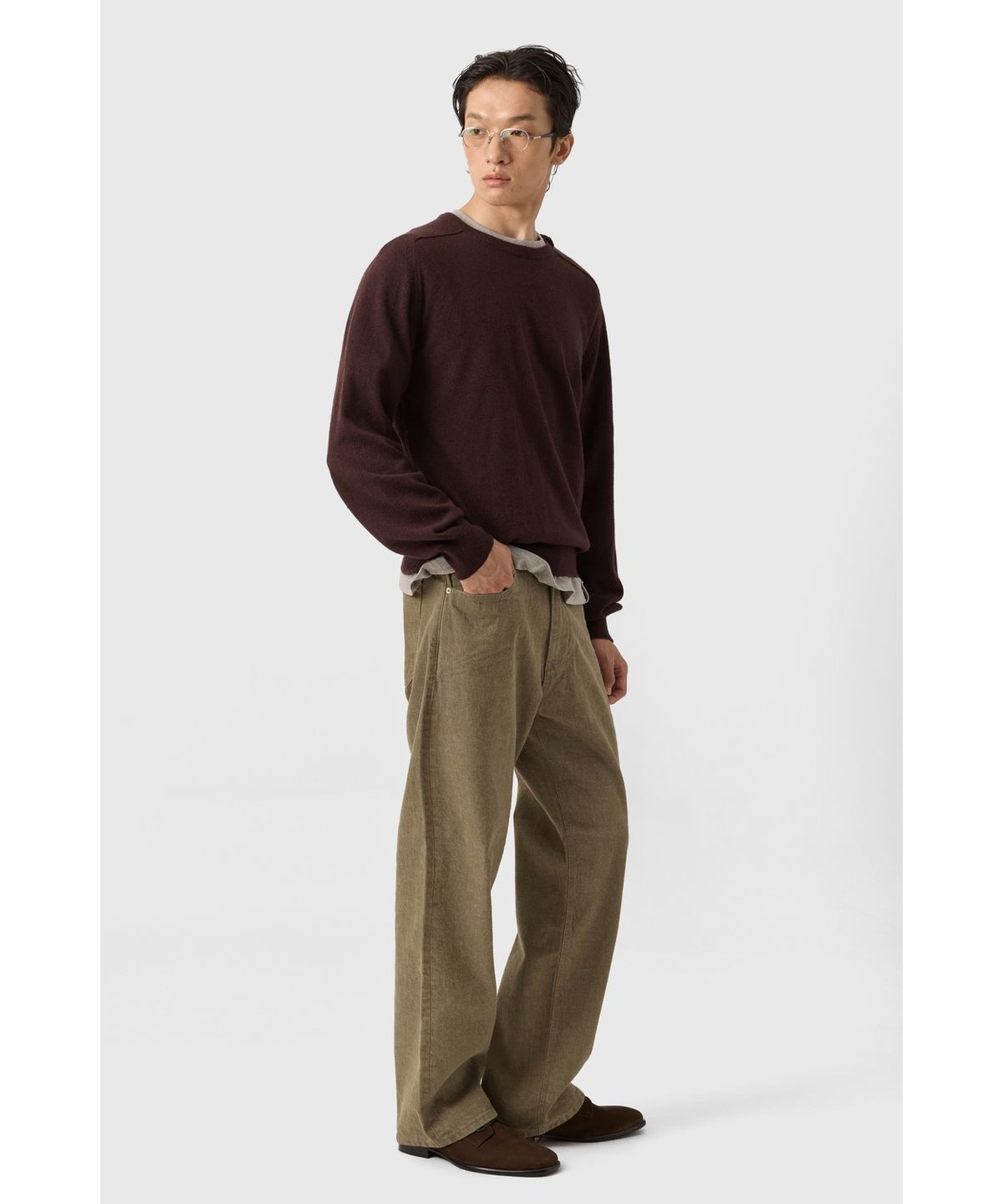 유스(YOUTH) Straight Denim Pants - Olive