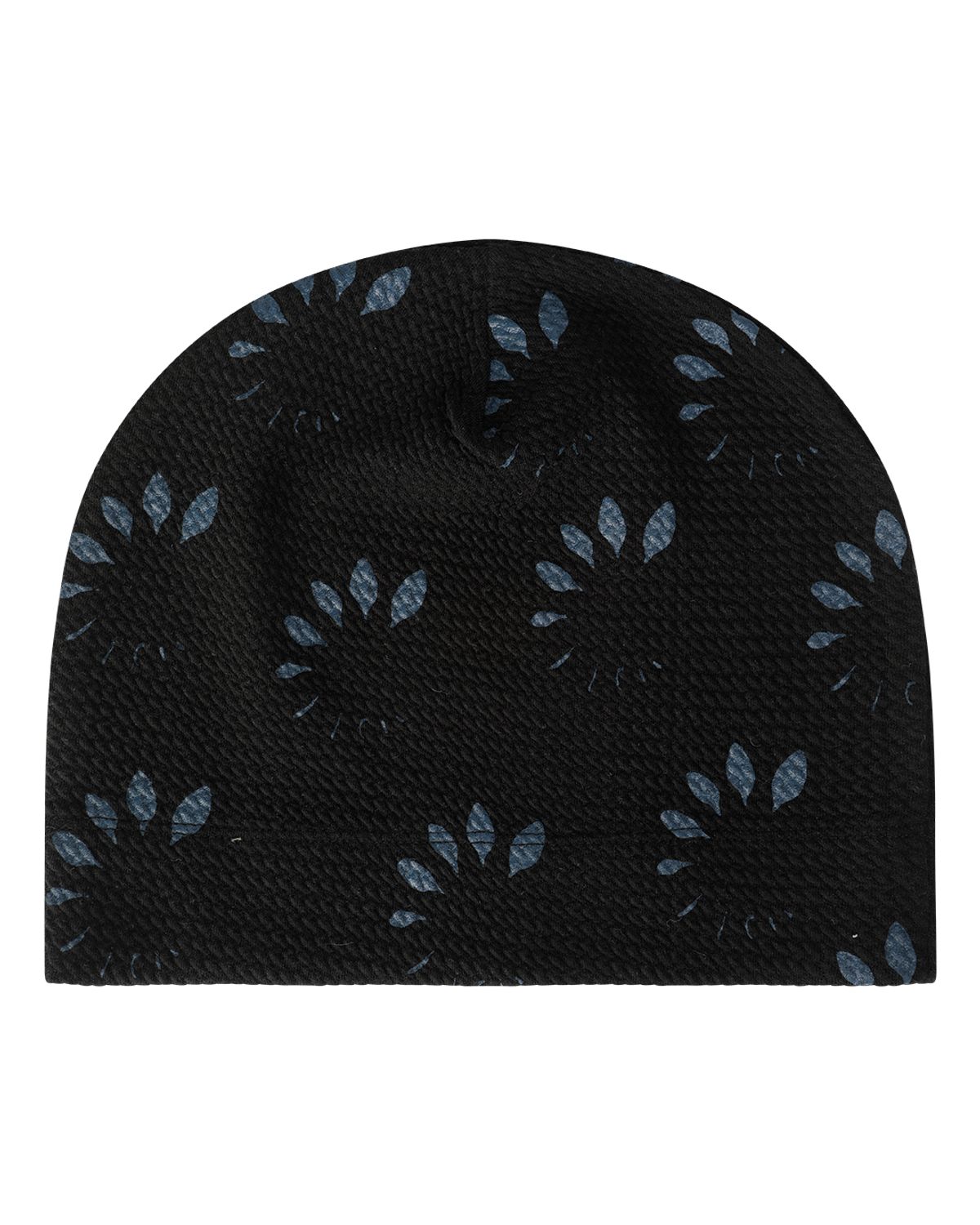 더뮤지엄비지터(THEMUSEUMVISITOR) LEAF PRINTED BEANIE (BLACK)
