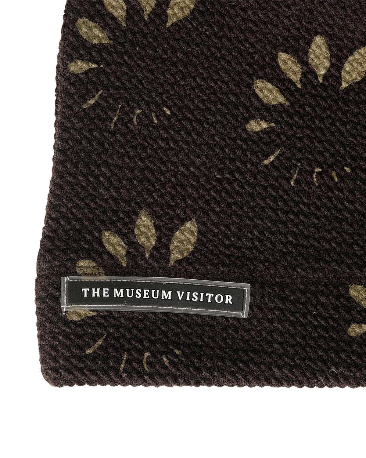 더뮤지엄비지터(THEMUSEUMVISITOR) LEAF PRINTED BEANIE (BROWN)