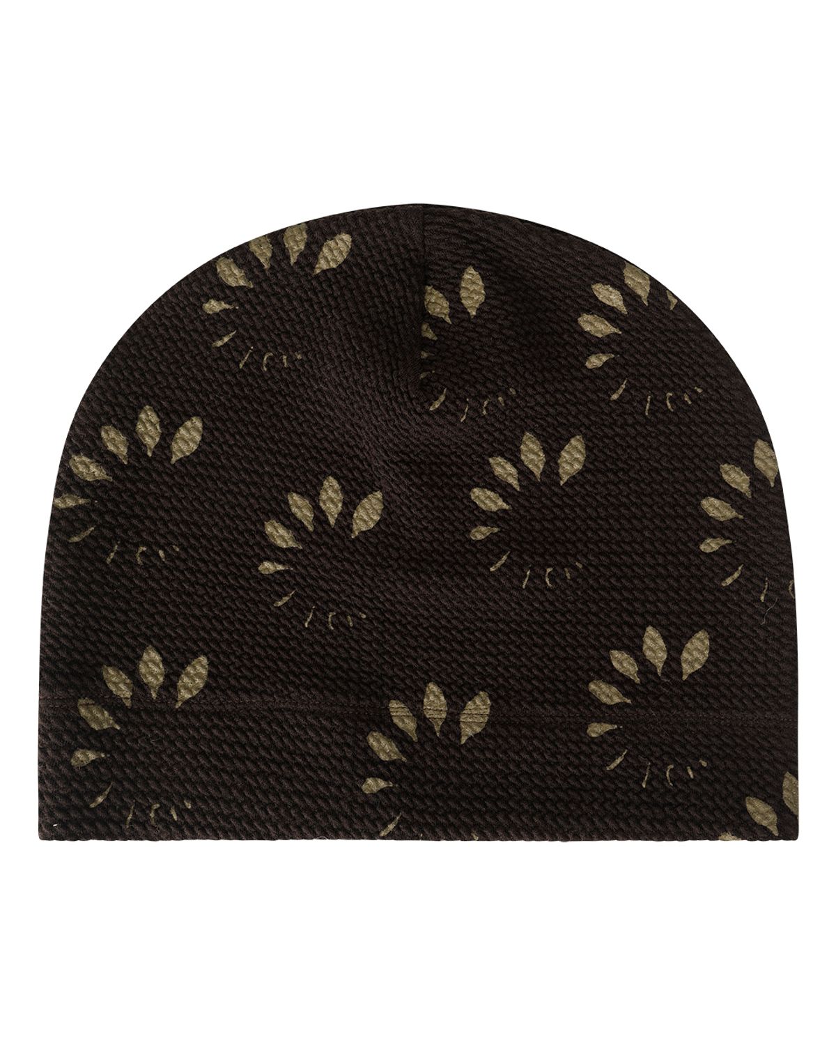 더뮤지엄비지터(THEMUSEUMVISITOR) LEAF PRINTED BEANIE (BROWN)