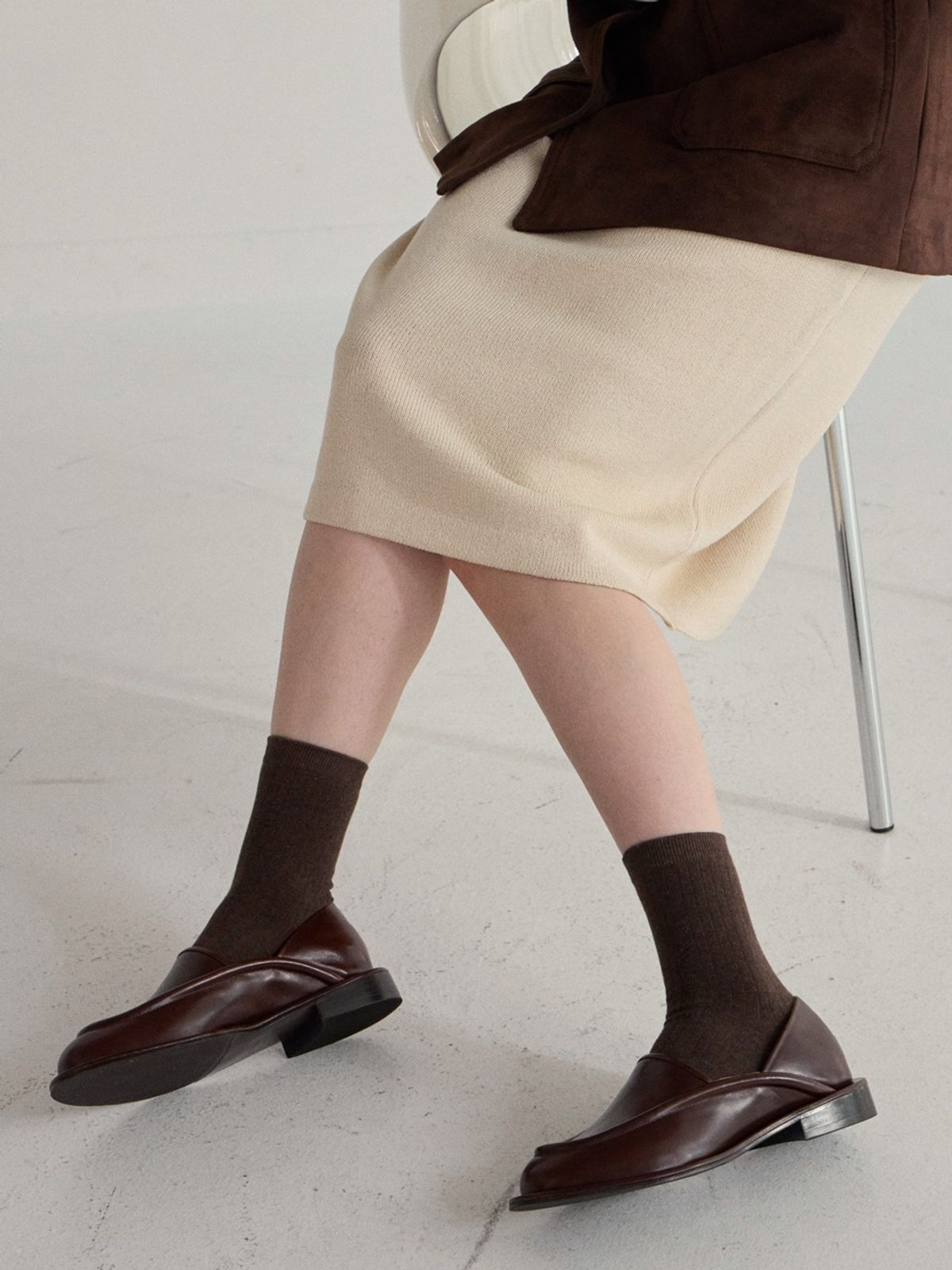 쥬다르(JEU DART) volume line  loafer  brown