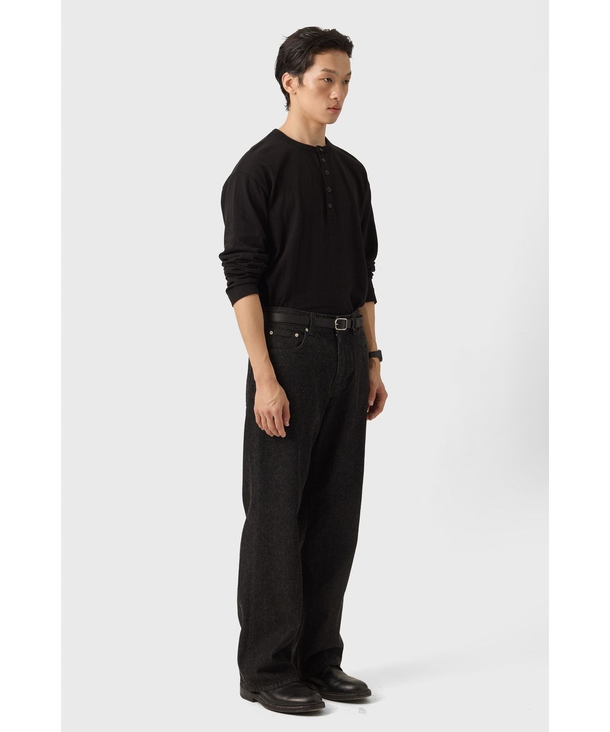 유스(YOUTH) Straight Denim Pants - Washed Black