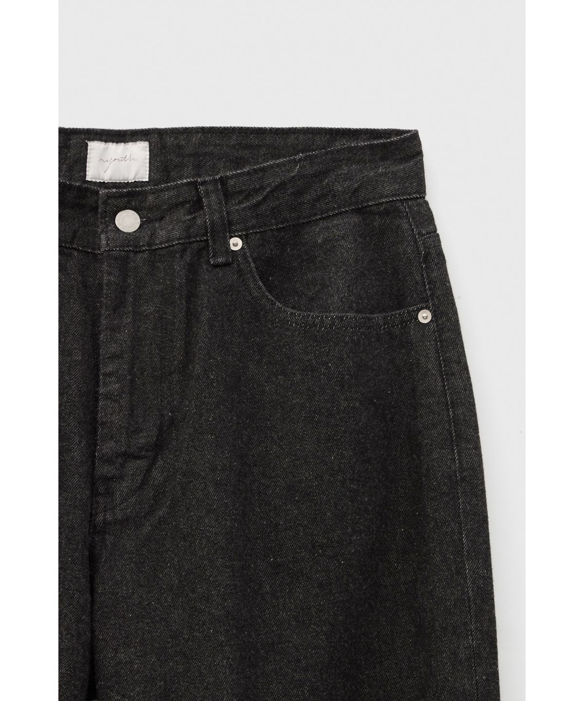유스(YOUTH) Straight Denim Pants - Washed Black