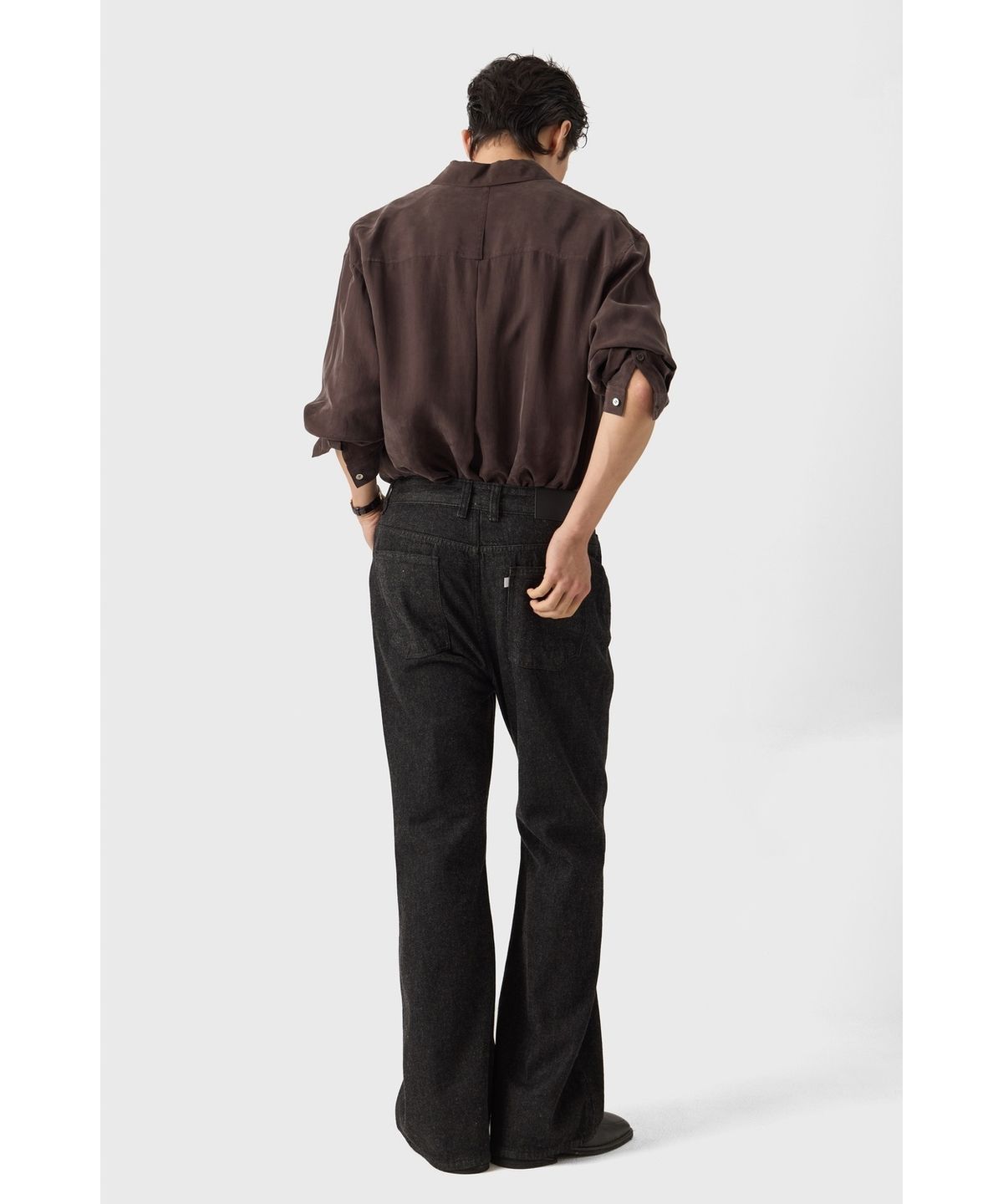 유스(YOUTH) Flared Denim Pants - Washed Black