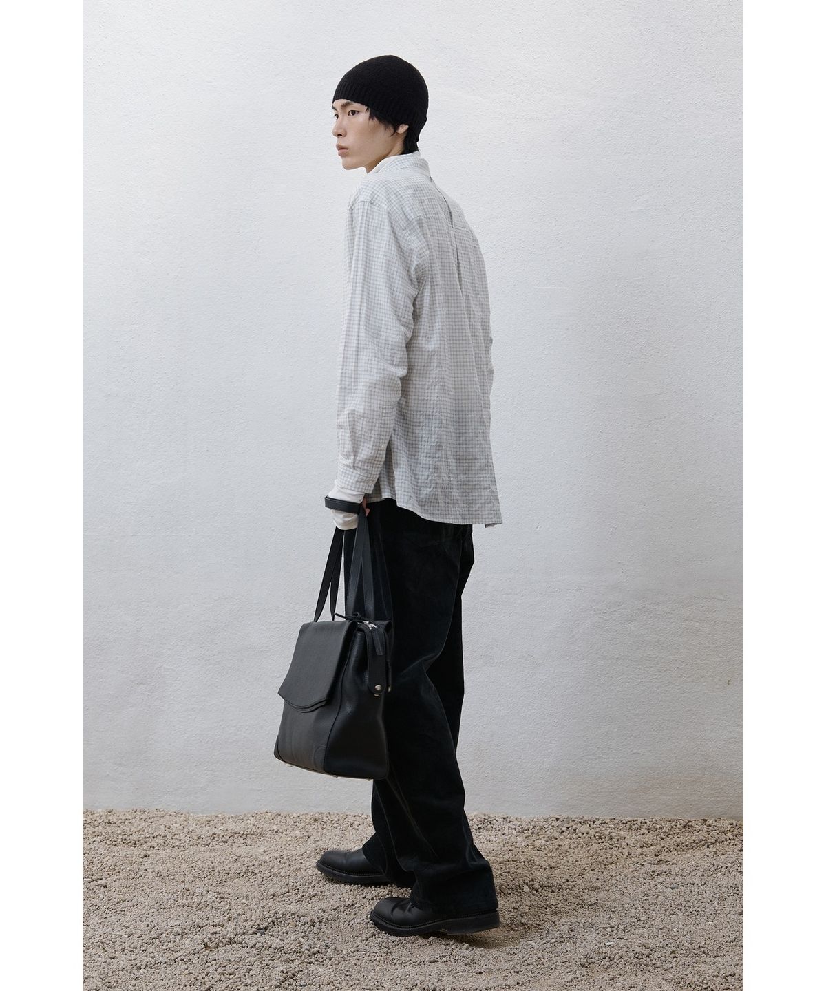 유스(YOUTH) Zipped Shirt - Ivory Check