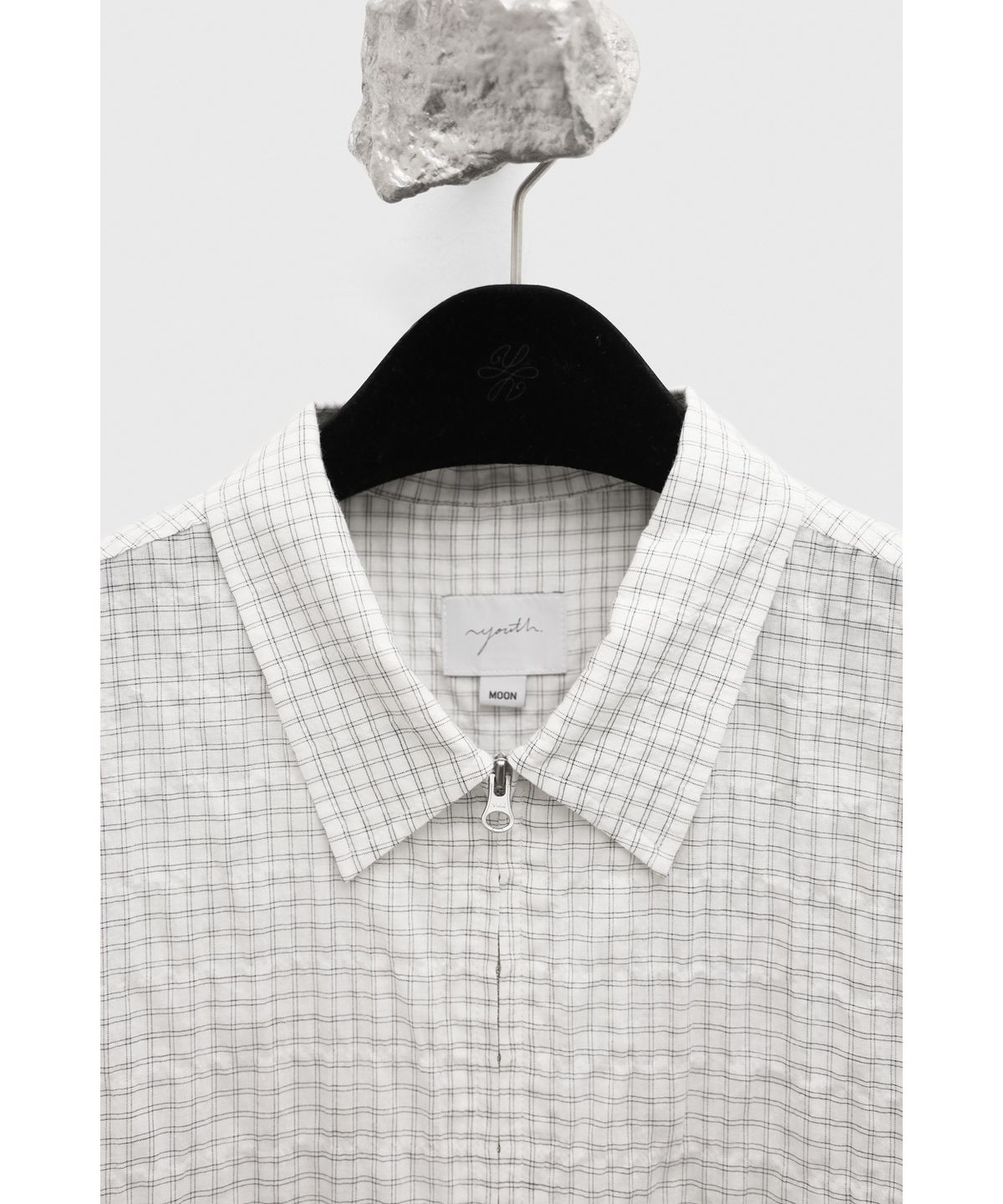 유스(YOUTH) Zipped Shirt - Ivory Check