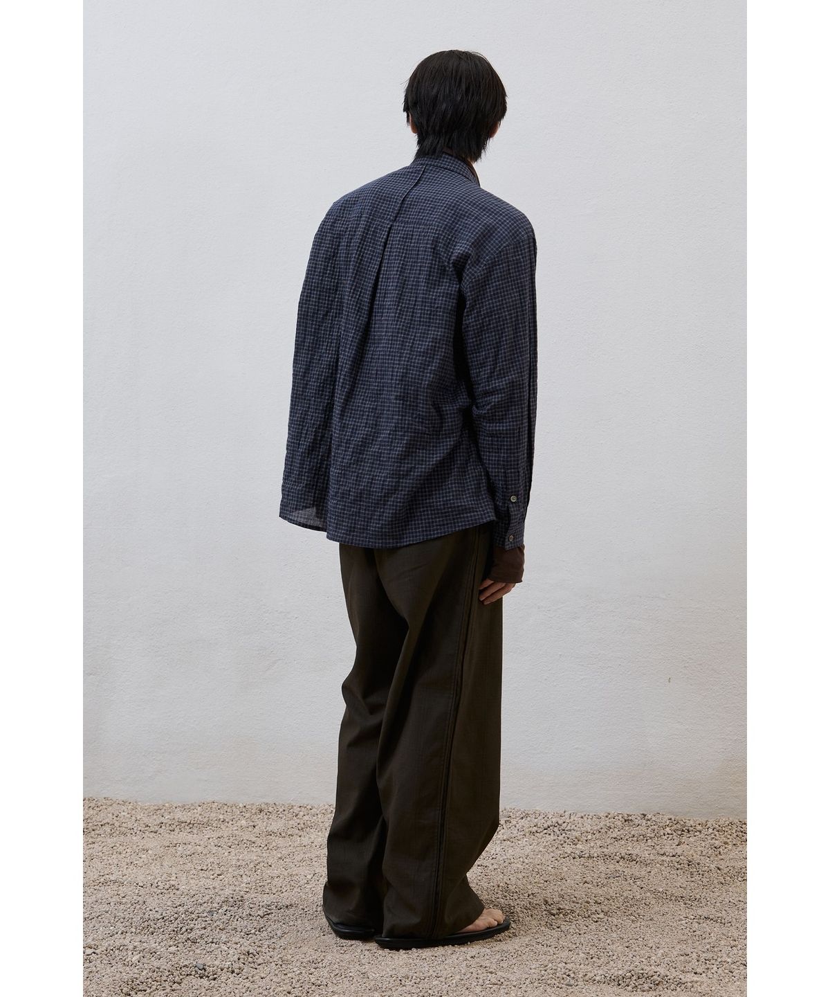 유스(YOUTH) Zipped Shirt - Navy Check