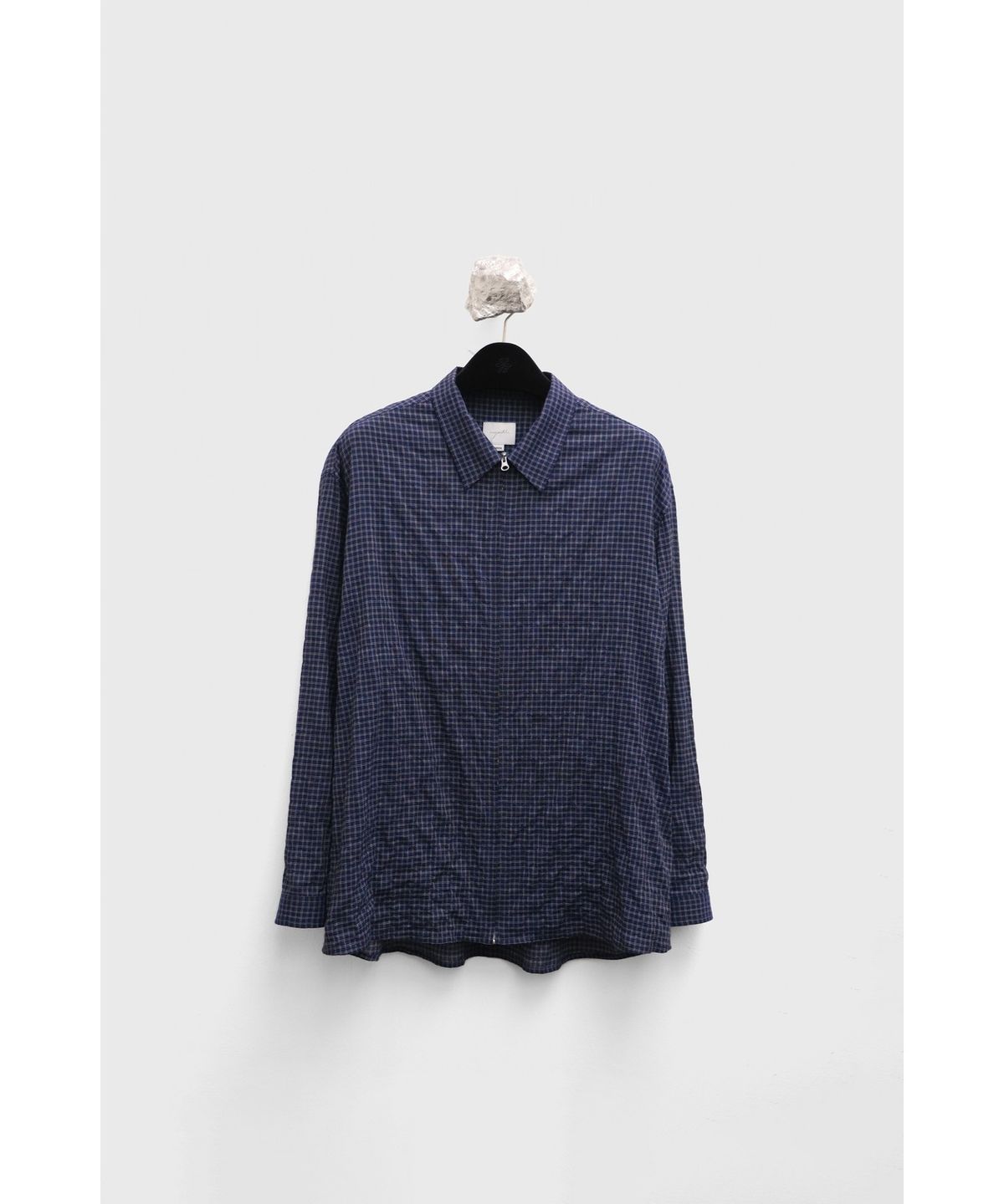 유스(YOUTH) Zipped Shirt - Navy Check