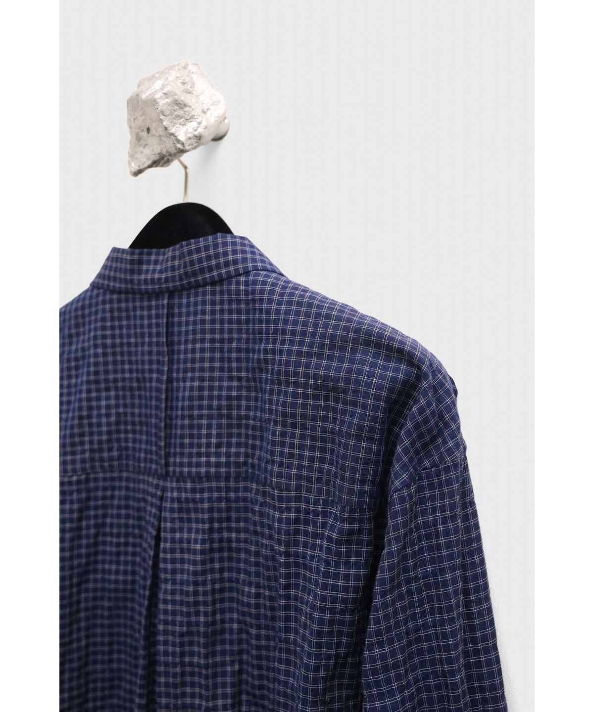 유스(YOUTH) Zipped Shirt - Navy Check