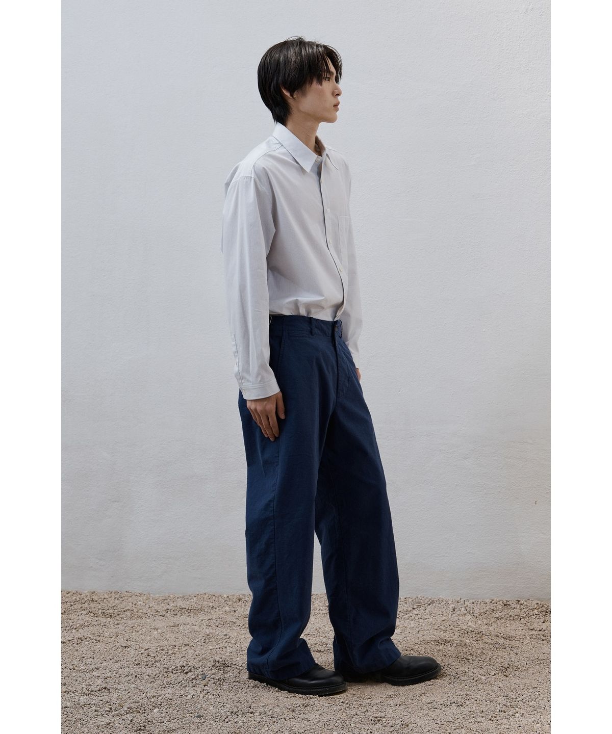 유스(YOUTH) Washed Wide Chino Pants - Black