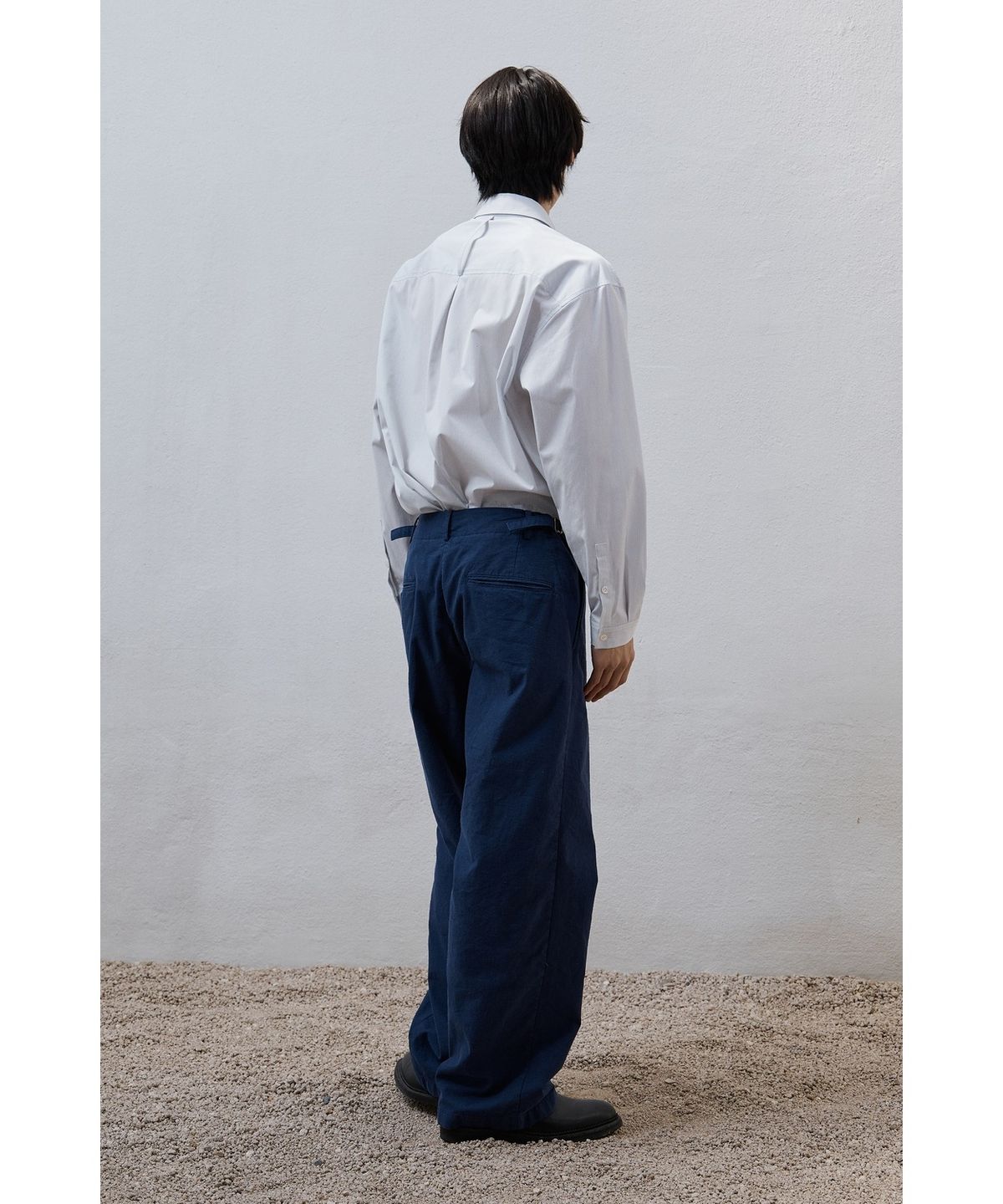 유스(YOUTH) Washed Wide Chino Pants - Blue