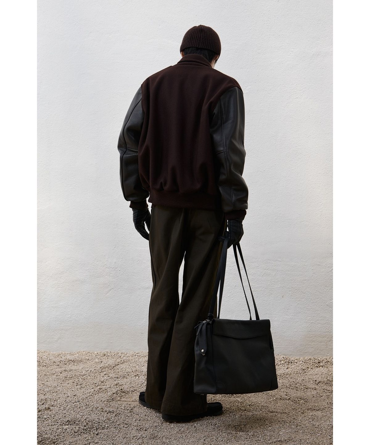 유스(YOUTH) Double Trimming Wide Pants - Brown Check