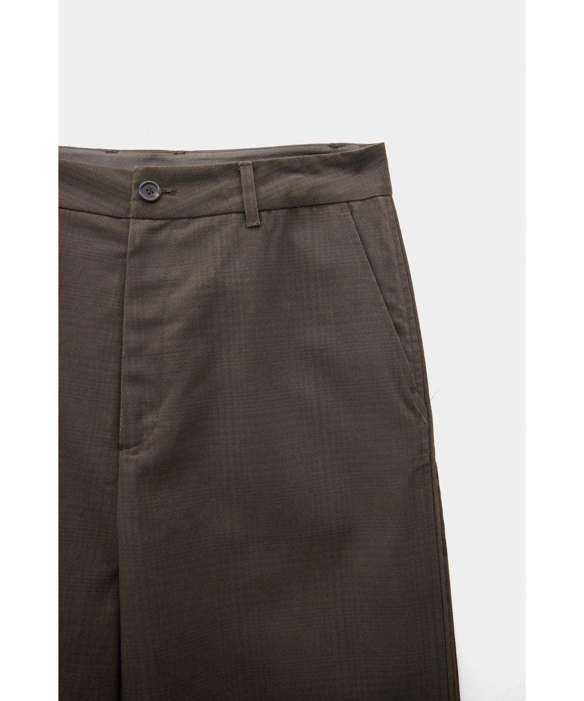 유스(YOUTH) Double Trimming Wide Pants - Brown Check