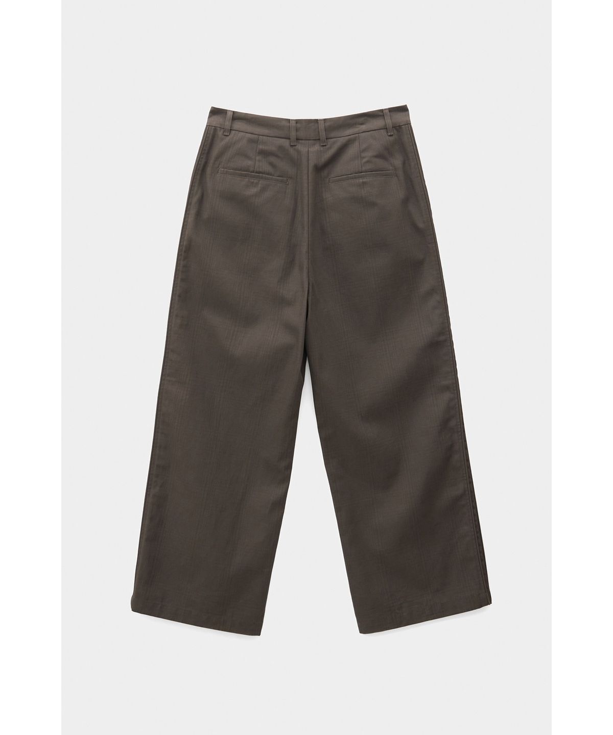 유스(YOUTH) Double Trimming Wide Pants - Brown Check
