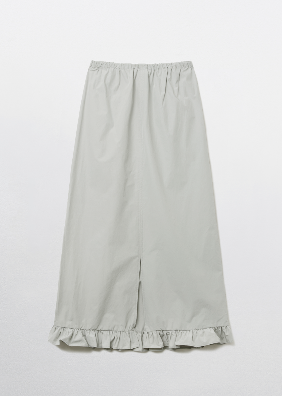 피브스피브스(PEEVES PEEVES) Frill Mermaid Maxi Skirt / Light Grey