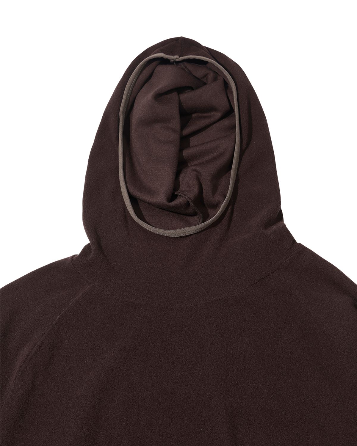 더뮤지엄비지터(THEMUSEUMVISITOR) SPORTS LABEL FLEECE ANORAK (BROWN)