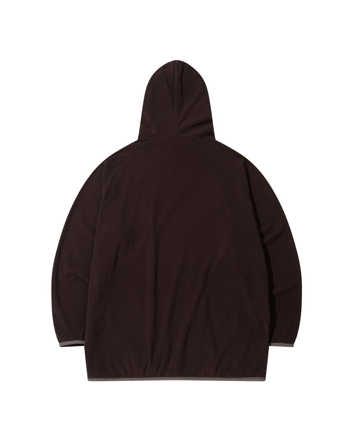 더뮤지엄비지터(THEMUSEUMVISITOR) SPORTS LABEL FLEECE ANORAK (BROWN)