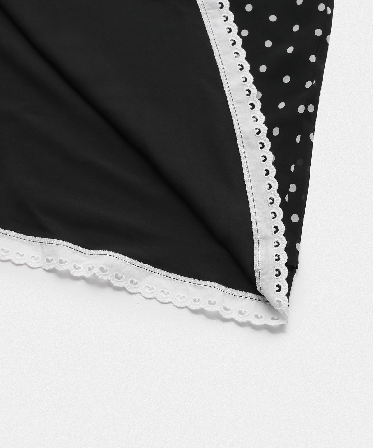 쎄미(SSEMI) CHIFFON DOT MIDI SKIRT(BK)