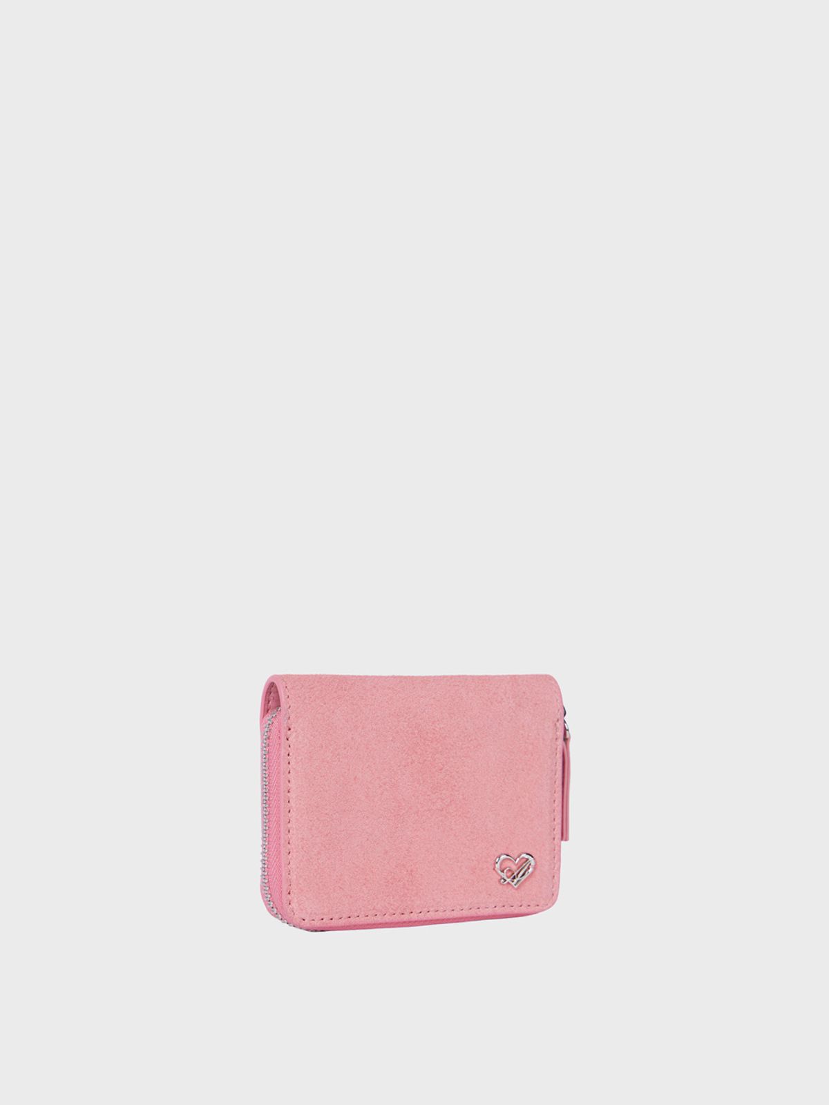 알키알카(ALKI ALKA) Zip Cross Wallet_Suede (Suede Pink)