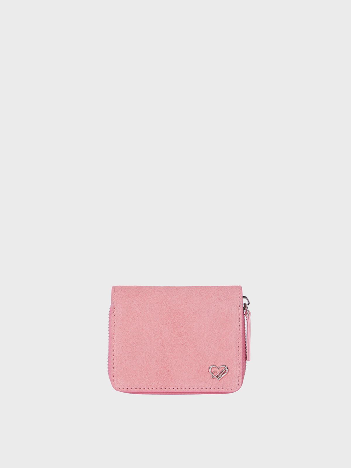알키알카(ALKI ALKA) Zip Cross Wallet_Suede (Suede Pink)