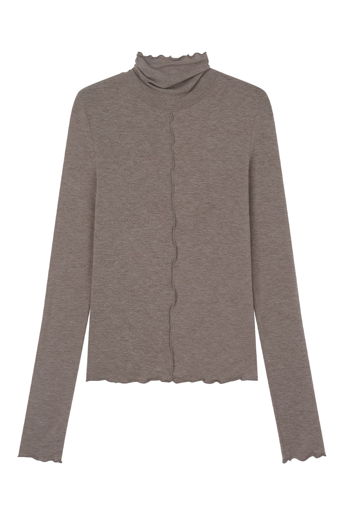 미드앤로우(MIDNLOW) Turtle neck Top(Beige)