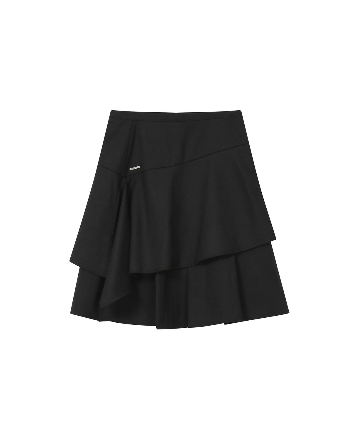 미세키서울(MISEKI SEOUL) Sei layered midi Skirt BLACK