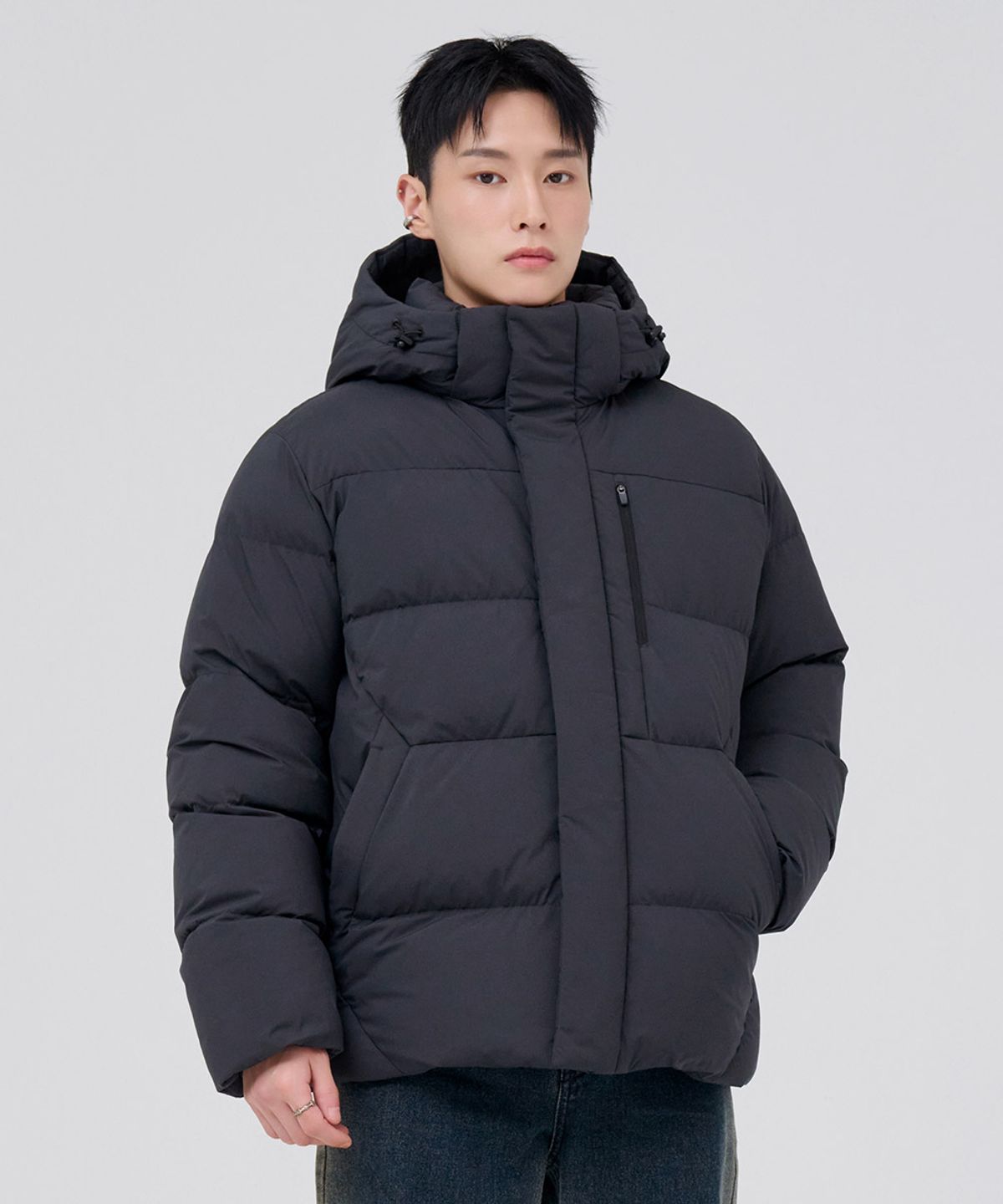 체이스컬트(CHASECULT) 공용 탈부착 푸퍼 점퍼-차콜