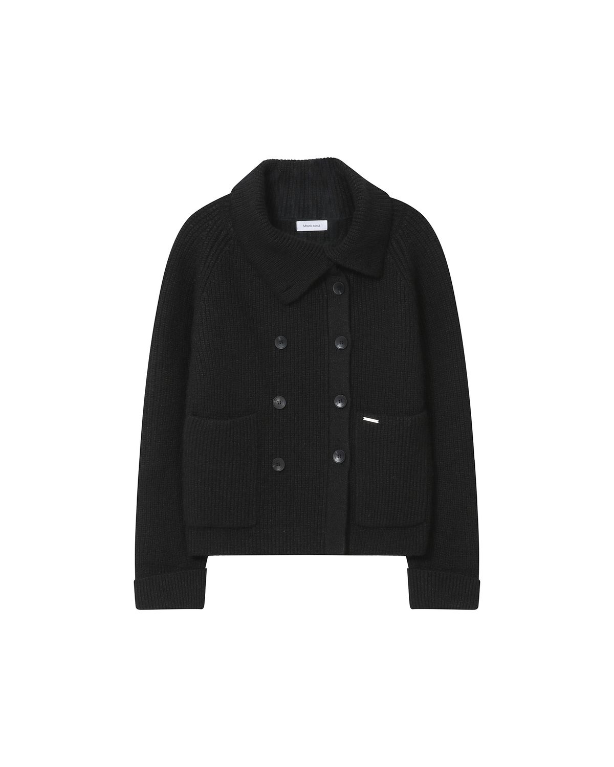 미세키서울(MISEKI SEOUL) Double button bold knit BLACK