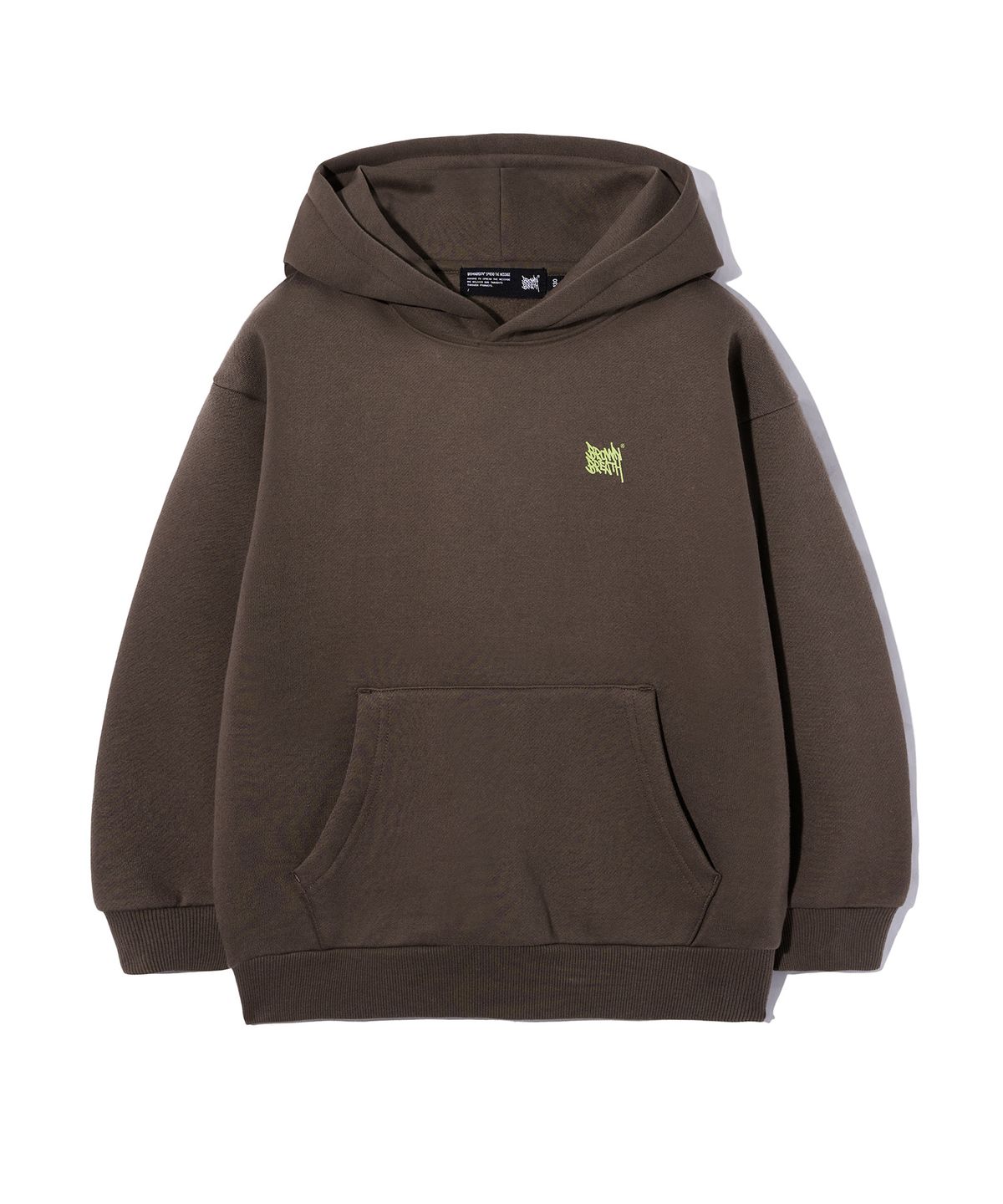 브라운브레스 키즈(BROWNBREATH KIDS) KIDS TAG HOODIE(기모) - BROWN