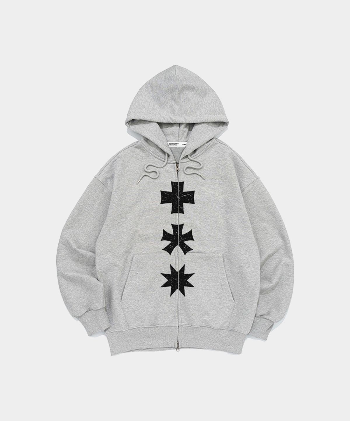 마이딥블루메모리즈(MY DEEP BLUE MEMORIES) (zp) MM THREE LOGO ZIPUP (LIGHT GREY)