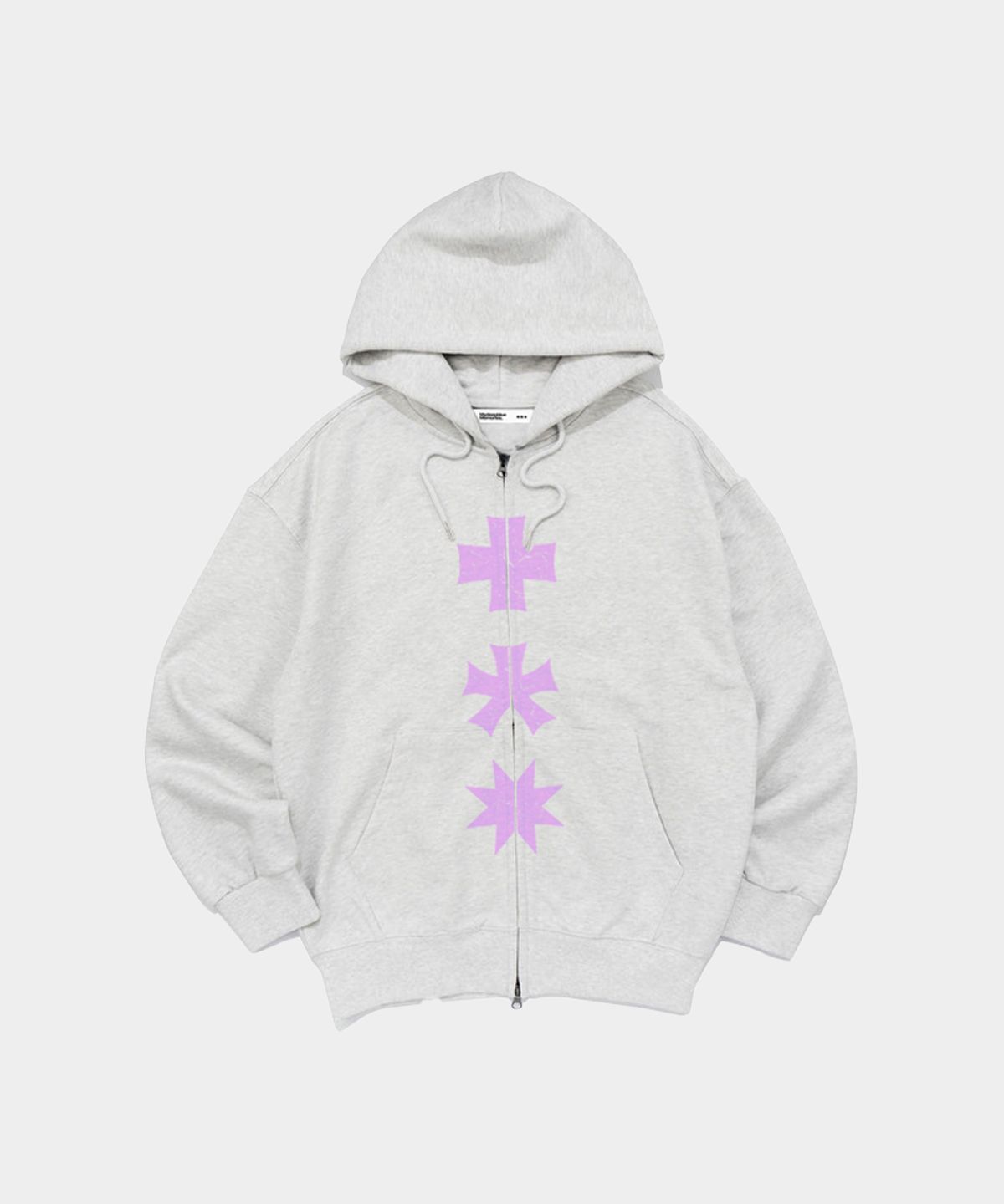 마이딥블루메모리즈(MY DEEP BLUE MEMORIES) (zp) MM THREE LOGO ZIPUP (LIGHT GREY)