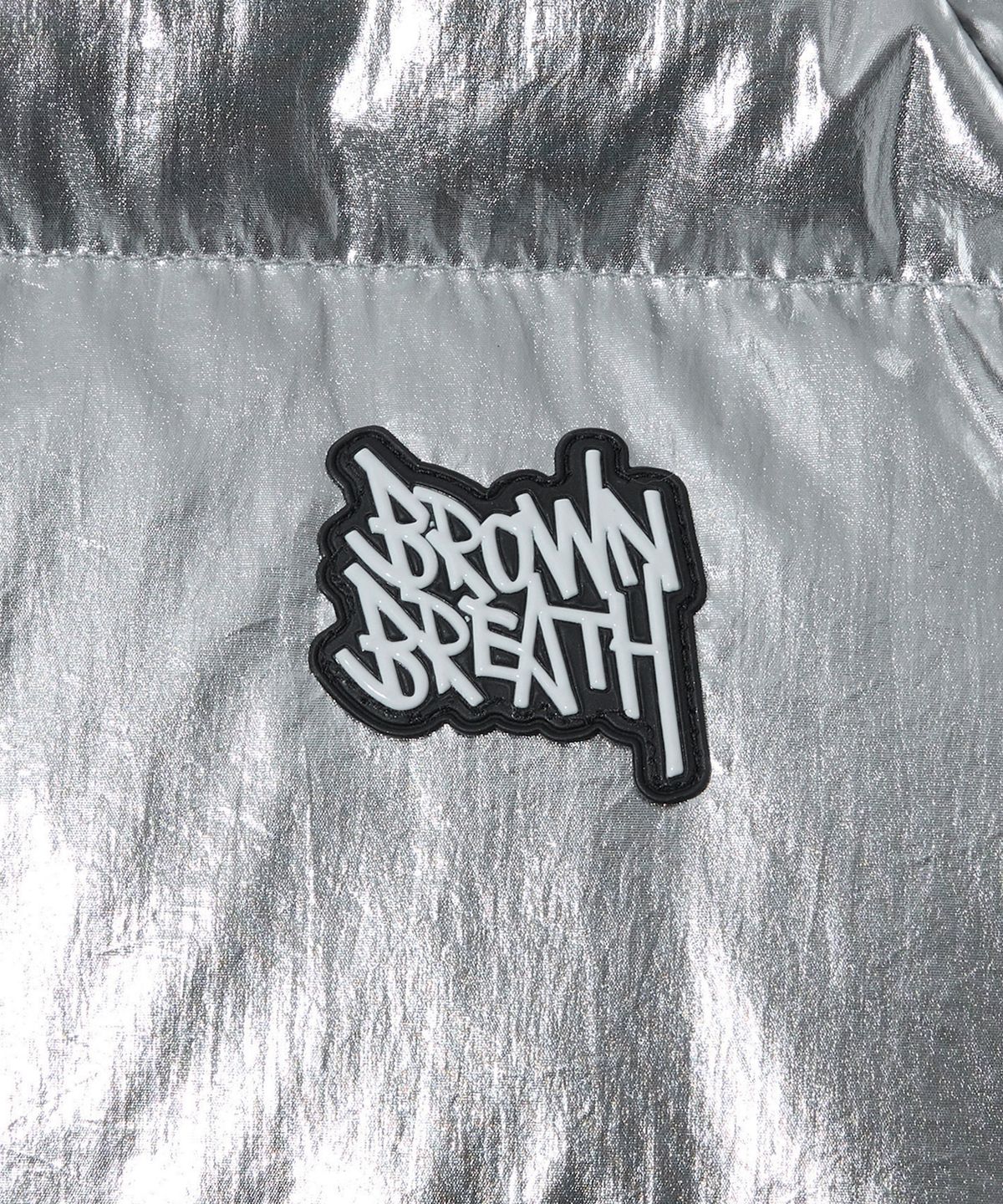브라운브레스 키즈(BROWNBREATH KIDS) KIDS TAG HOODIE PADDING JUMPER - SILVER